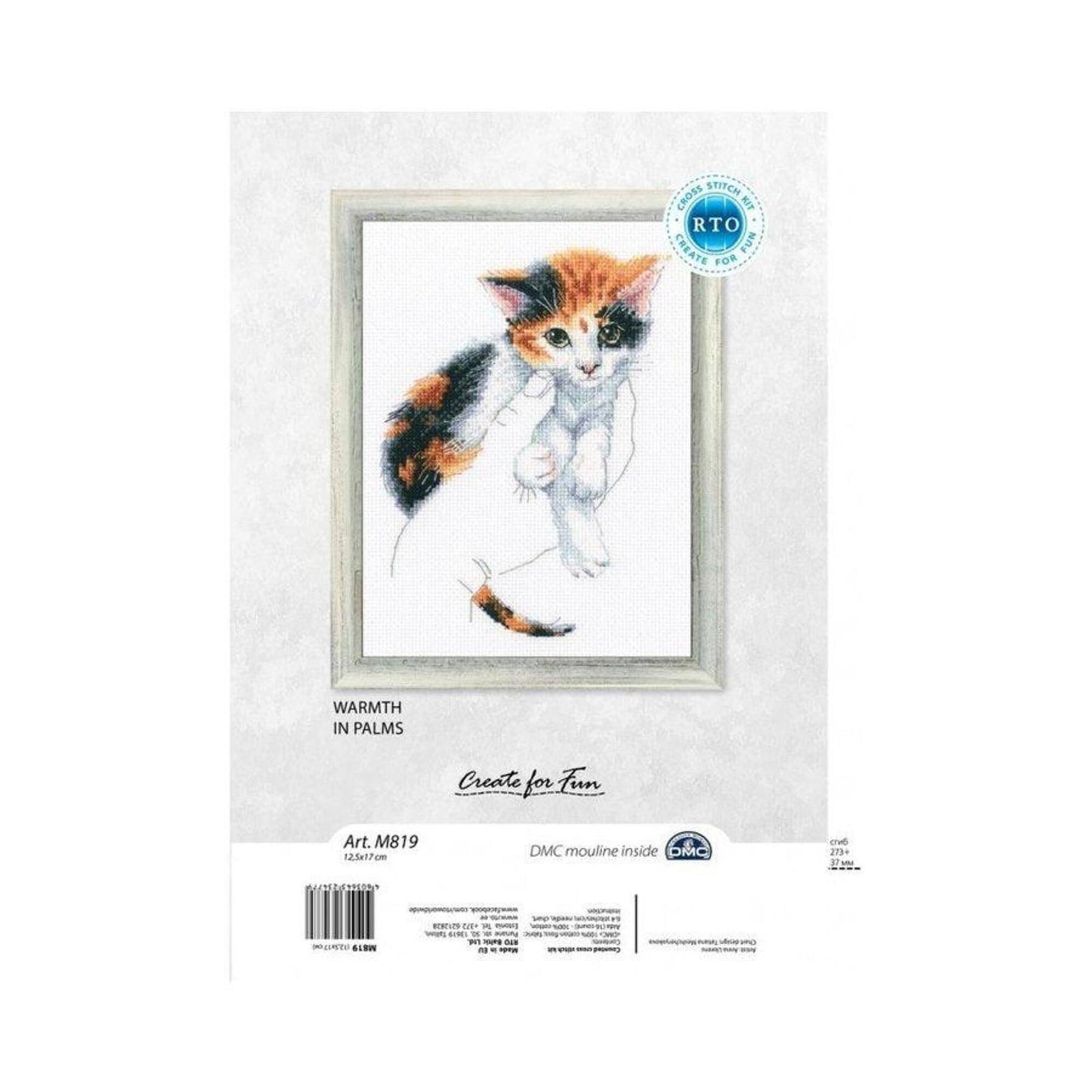 RTO Warmth in Palms Kitten Cross Stitch Kit